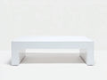 Couchtisch 120x70x38 cm - weiß - glänzende Rechteckform für Wohnzimmer