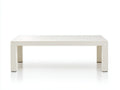 Couchtisch Brückenform 125x60x40 cm - cremeweiß - rechteckig für Wohnzimmer