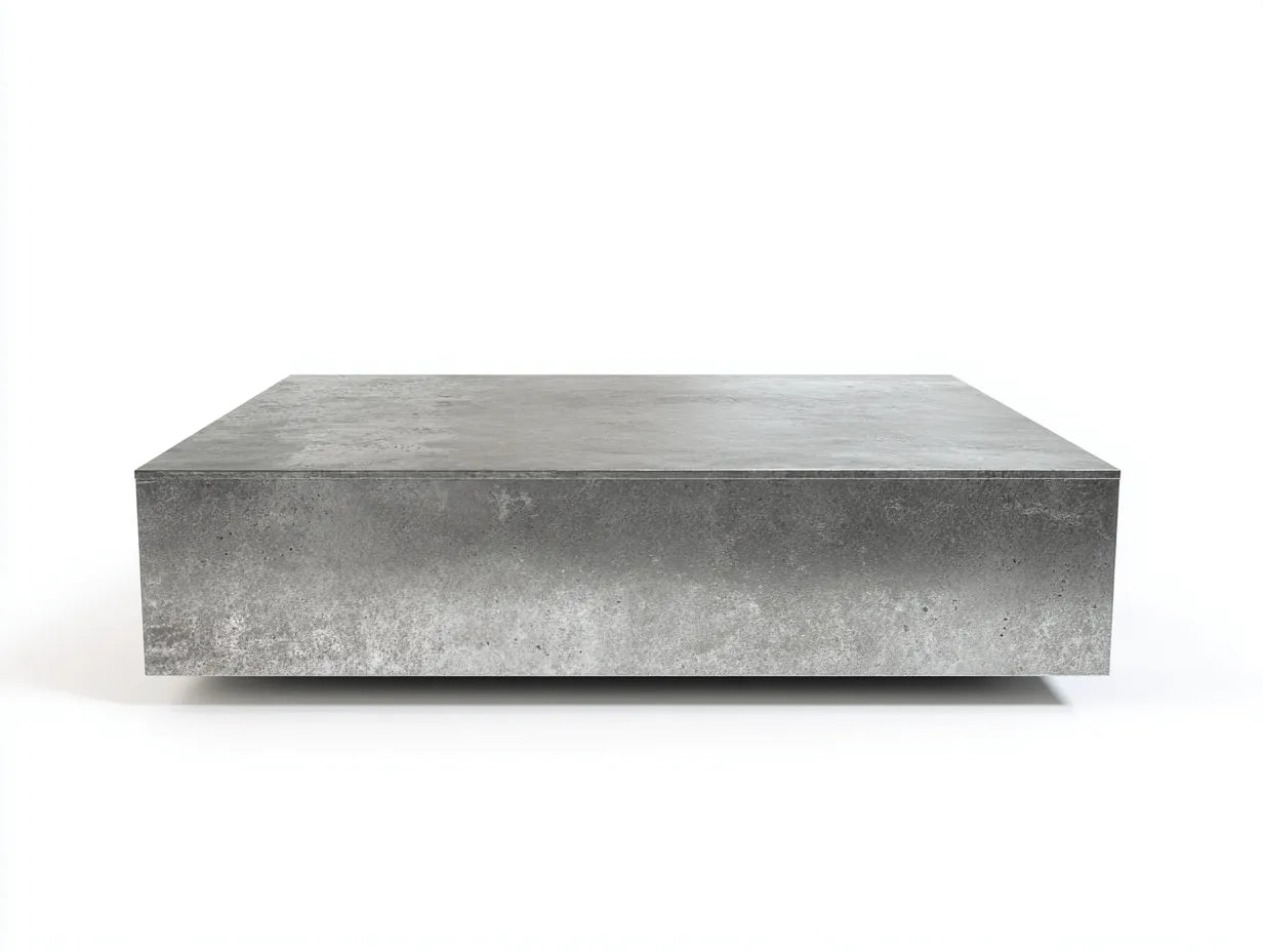 Couchtisch Betonoptik 110x65x34 cm - grau - massiver Blockstil für Wohnzimmer