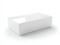 Couchtisch Hochglanz 115x65x35 cm - weiß - geschlossene Blockform für Wohnzimmer